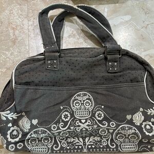 Loungefly Black and Silver Logo Patch